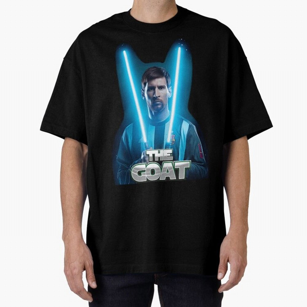 Messi Pop Art Portrait Oversized T-Shirt Fuel Match Day Hype around FIFA World Cup 2026 Group Stage, CR7 and Messi, Argentina and Brazil, Classic Soccer Heritage, Championship Pressure, Fan Loyalty and International Pride; Ideal for Football Dads,