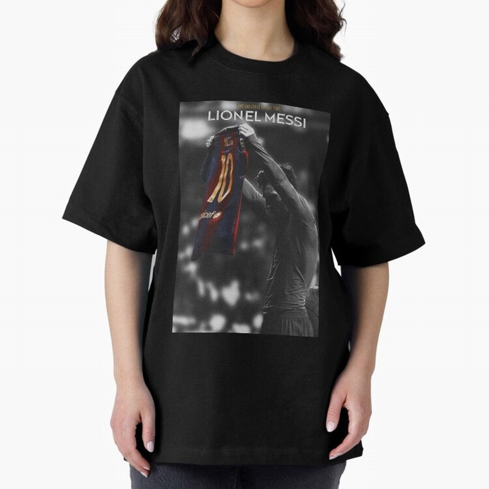 Lionel Messi GOAT Boxy T-Shirt Step into Match Day Hype around FIFA World Cup 2026 USA Canada Mexico, CR7 and Messi, Argentina, Classic Soccer Heritage, Championship Pressure, Fan Loyalty and International Pride; Perfect for People Who Love