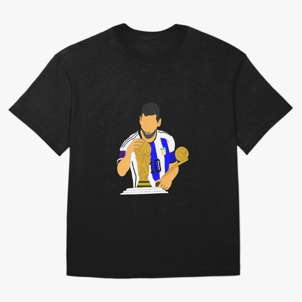 lionel messi Oversized T-Shirt Honor Football Greatness during Global Football Passion for FIFA World Cup 2026 Group Stage, Inspired by Mbappe, France and Portugal, Worldwide Fan Energy, Dramatic Goals, Stadium Lights and Championship Celebrations;