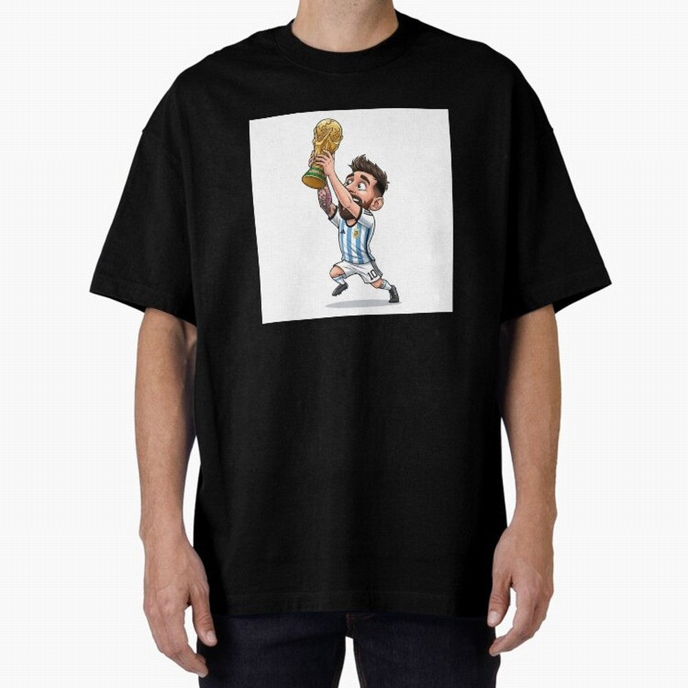 Lionel Messi Oversized T-Shirt Remember Iconic Moments from FIFA World Cup 2026 USA Canada Mexico Spirit, Featuring France and Portugal, Messi, Retro Football Energy, Iconic Rivalries, Trophy Chase Drama and Stadium Atmosphere; Created for Match