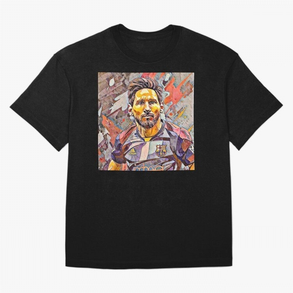 Messi art Oversized T-Shirt Follow FIFA World Cup 2026 USA Canada Mexico Spirit, with Portugal, CR7, Sports Nostalgia, International Competition, Famous Players and Unforgettable Victories; Perfect for People Who Love Argentina, Brazil, France,