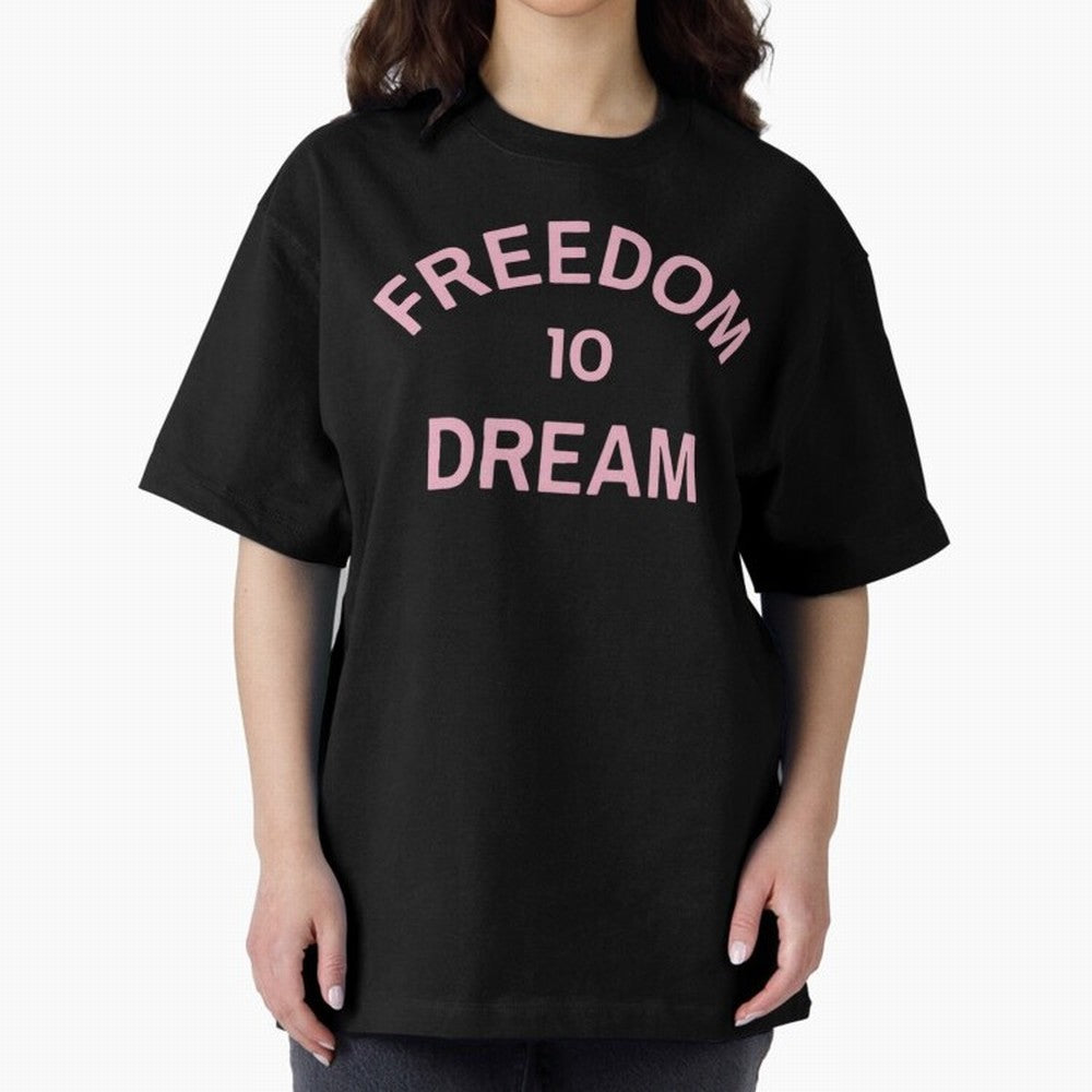 Freedom 10 Dream Oversized T-Shirt Show Match Day Excitement for Match Day Hype around FIFA World Cup 2026, CR7 and Messi, Spain, Championship Spirit, Famous Goals, Roaring Crowds and International Football Unity; Great for Watch Parties, Sports