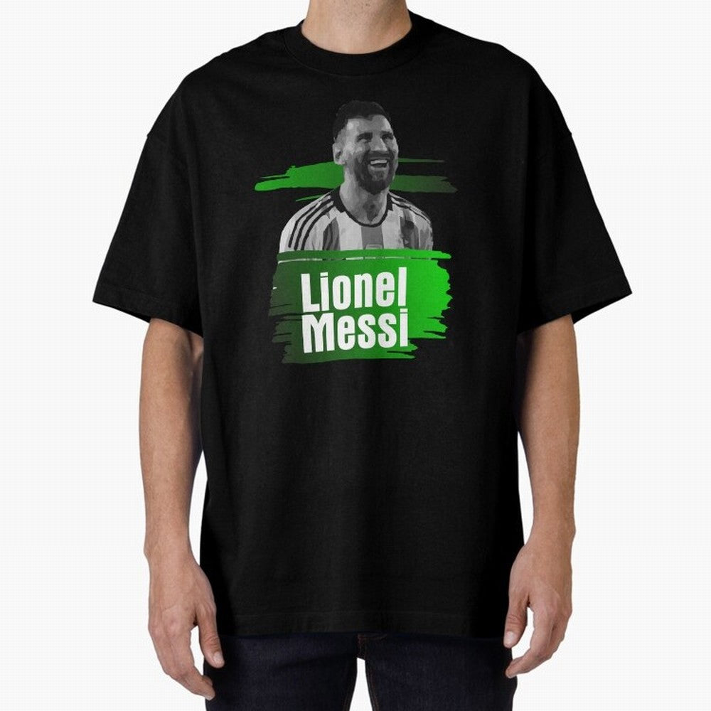 Lionel Messi Oversized T-Shirt Cheer for FIFA World Cup 2026 Made for Haaland, Brazil Energy, Match Day Excitement, Supporter Culture, Golden Goals and Global Football Passion; Made for Die Hard Supporters, Soccer Lovers, Game Day Photos and