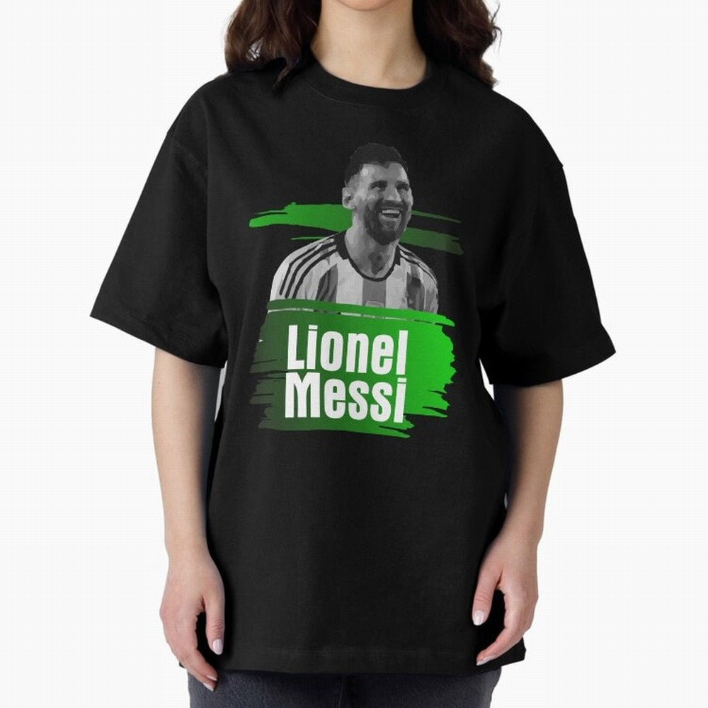 Lionel Messi Oversized T-Shirt Cheer for FIFA World Cup 2026 Made for Haaland, Brazil Energy, Match Day Excitement, Supporter Culture, Golden Goals and Global Football Passion; Made for Die Hard Supporters, Soccer Lovers, Game Day Photos and