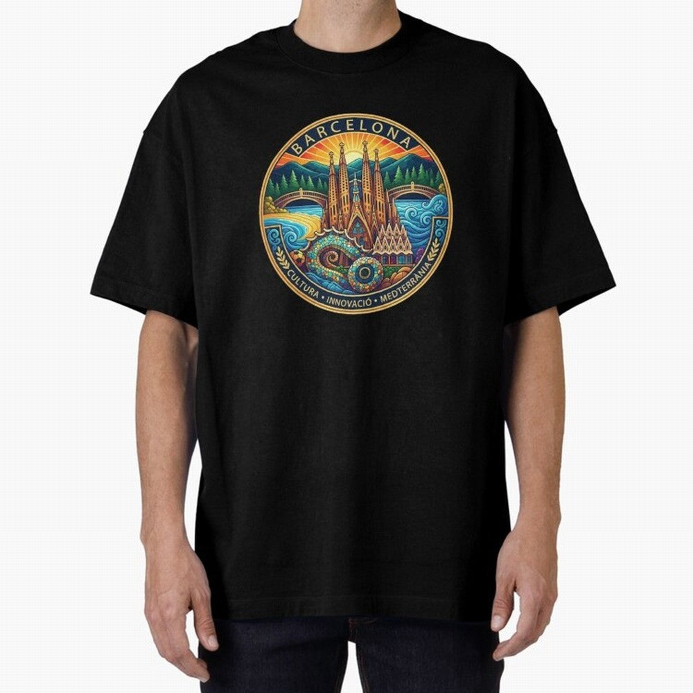 BARCELONA Oversized T-Shirt Celebrate Fan Culture around FIFA World Cup 2026 USA Canada Mexico Spirit, Capturing France and Portugal, Messi, Stadium Memories, Football Loyalty, International Chants and Championship Tradition; Ideal for Fans Who