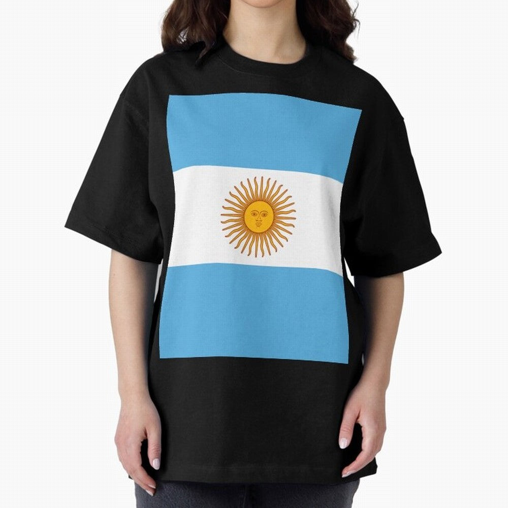 Argentina Oversized T-Shirt Make Every Kick Count in FIFA World Cup 2026 Group Stage Spirit, Connected to France, Cristiano Ronaldo, Haaland and CR7, Supporter Pride, Iconic Celebrations, Legendary Names and Global Match Day Energy; Great for