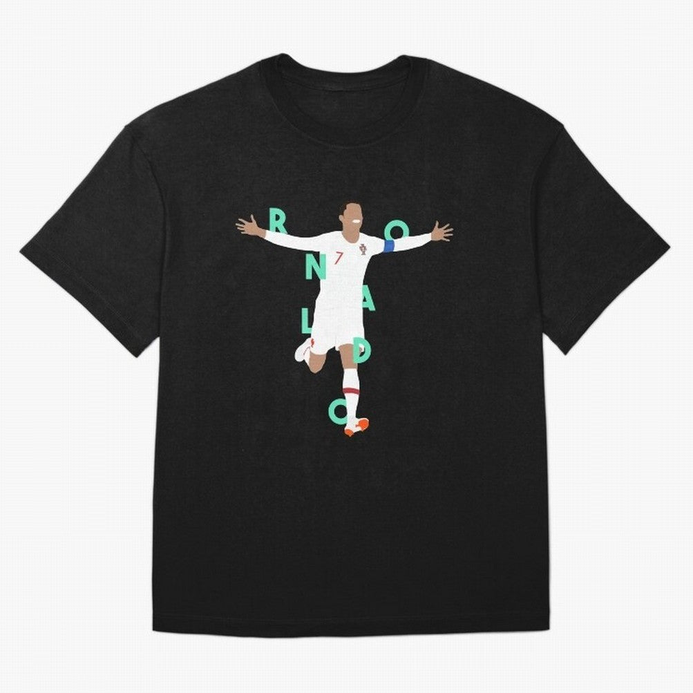 Ronaldo (Mint Green) Oversized T-Shirt Back the Journey through FIFA World Cup 2026 for Fans of Messi and England, France and Netherlands, Bringing Vintage Soccer Flavor, Modern Football Stars, National Flags and Final Night Emotion; Perfect for