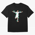 Ronaldo (Mint Green) Oversized T-Shirt Back the Journey through FIFA World Cup 2026 for Fans of Messi and England, France and Netherlands, Bringing Vintage Soccer Flavor, Modern Football Stars, National Flags and Final Night Emotion; Perfect for