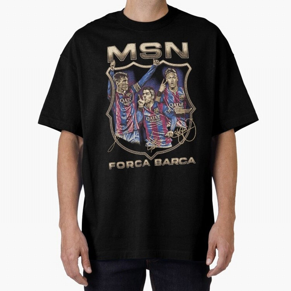 MSN of Barcelona Classic T-Shirt Embrace the FIFA World Cup 2026 Group Stage Journey through Cristiano Ronaldo, Haaland and CR7 Highlights, Brazil Pride, Championship Spirit, Famous Goals, Roaring Crowds and International Football Unity; Perfect