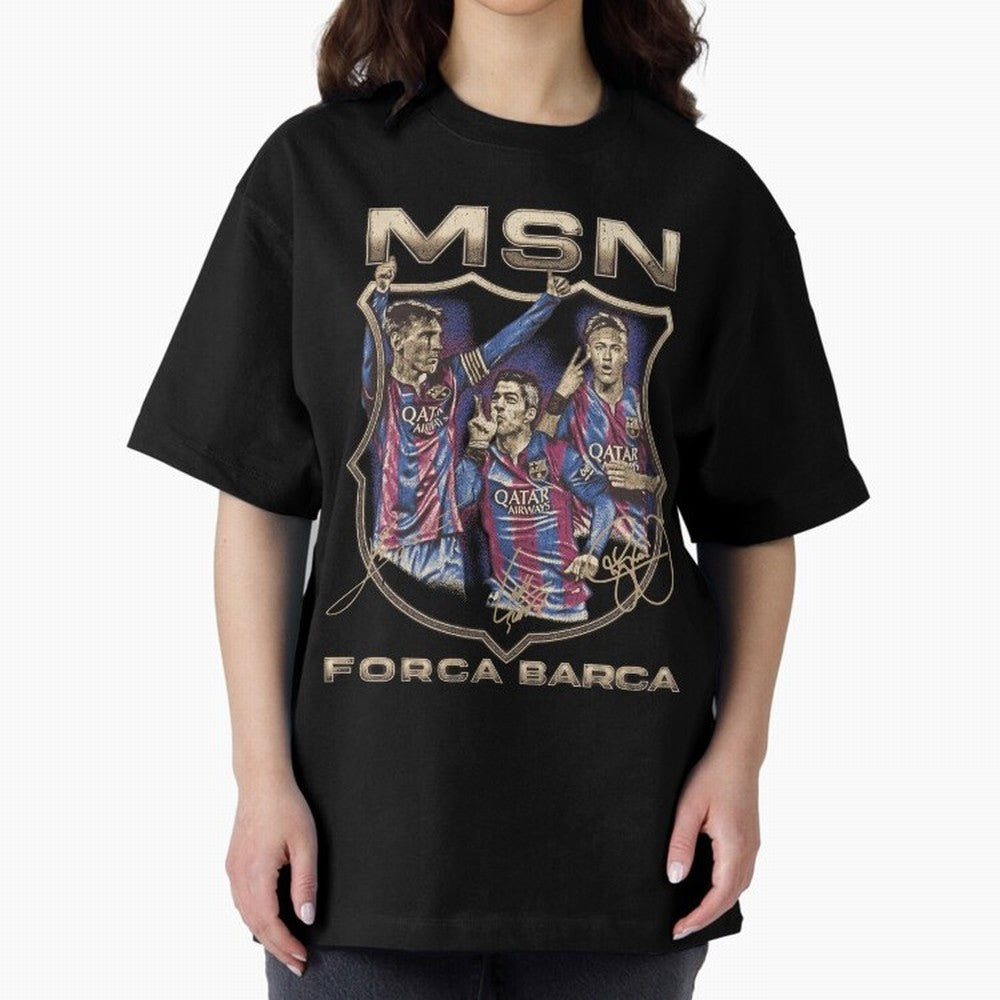 MSN of Barcelona Classic T-Shirt Embrace the FIFA World Cup 2026 Group Stage Journey through Cristiano Ronaldo, Haaland and CR7 Highlights, Brazil Pride, Championship Spirit, Famous Goals, Roaring Crowds and International Football Unity; Perfect