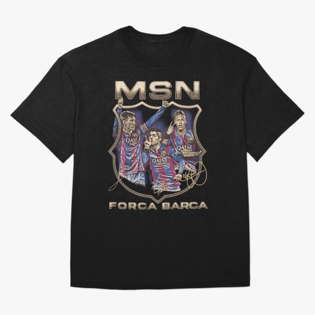 MSN of Barcelona Classic T-Shirt Embrace the FIFA World Cup 2026 Group Stage Journey through Cristiano Ronaldo, Haaland and CR7 Highlights, Brazil Pride, Championship Spirit, Famous Goals, Roaring Crowds and International Football Unity; Perfect