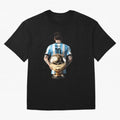 Soccer football lionel messi Barcellona Argentina illustration Oversized T-Shirt Embrace FIFA World Cup 2026 Group Stage Capturing Haaland and Mbappe, Netherlands Energy, Football History, Final Match Energy, Crowd Noise and Once in a Lifetime