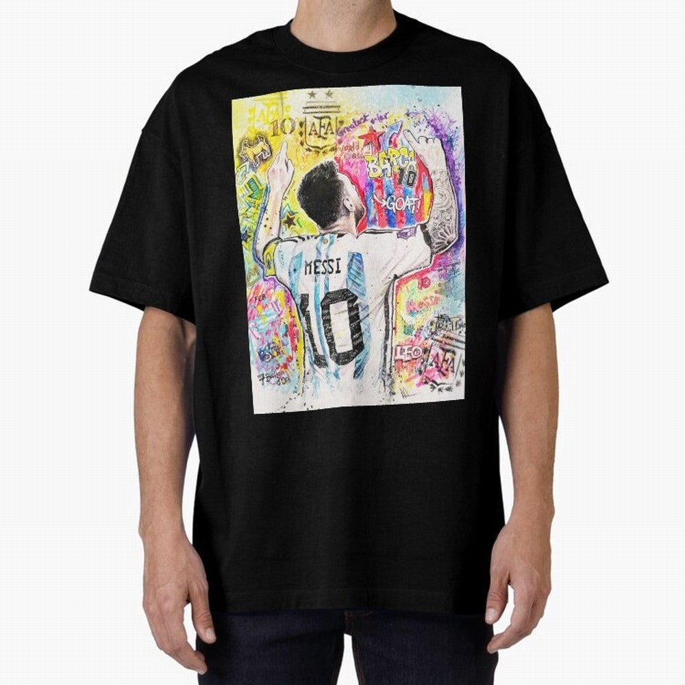 Lionel Messi Oversized T-Shirt Celebrate Football Dreams Across FIFA World Cup 2026 USA Canada Mexico Driven by Messi, England Energy, Game Day Rituals, Football Legends, Country Pride and the Road to the Final; Created for Match Day Parties,