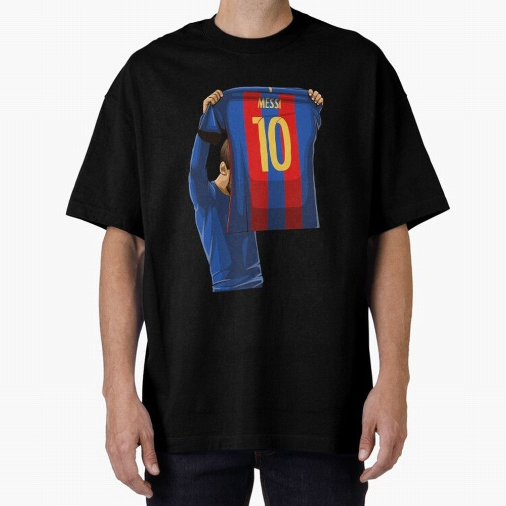 Lionel Messi Oversized T-Shirt Turn Up for the FIFA World Cup 2026 Journey through Messi, Neymar and Mbappe Highlights, France and Portugal Pride, Championship Spirit, Famous Goals, Roaring Crowds and International Football Unity; Ideal for