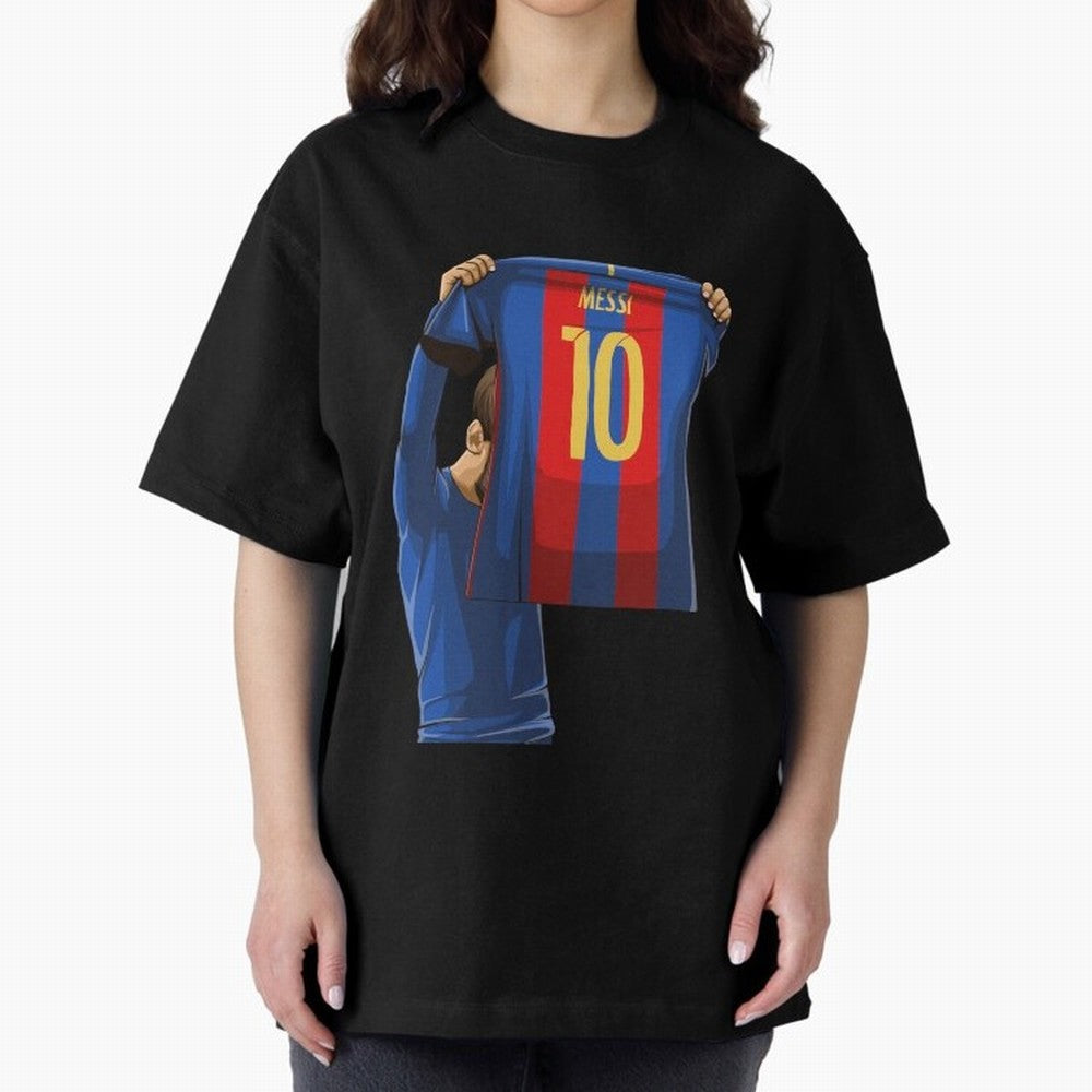 Lionel Messi Oversized T-Shirt Turn Up for the FIFA World Cup 2026 Journey through Messi, Neymar and Mbappe Highlights, France and Portugal Pride, Championship Spirit, Famous Goals, Roaring Crowds and International Football Unity; Ideal for