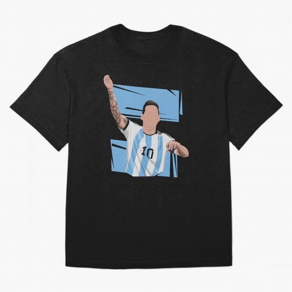 Messi Singing with Crowd World Cup 2022 Oversized T-Shirt Follow Every Goal of Match Day Hype around FIFA World Cup 2026 USA Canada Mexico, CR7, Spain and Netherlands, Goal Celebration Energy, Supporter Heritage, Football Icons and Worldwide