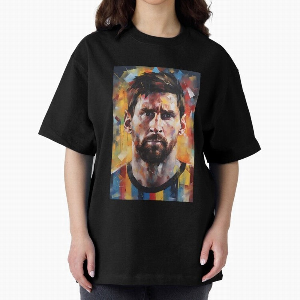 Lionel Messi Oversized T-Shirt Back the Journey through Match Day Hype around FIFA World Cup 2026, Mbappe and Neymar, Spain, Retro Football Energy, Iconic Rivalries, Trophy Chase Drama and Stadium Atmosphere; Made for Die Hard Supporters, Soccer