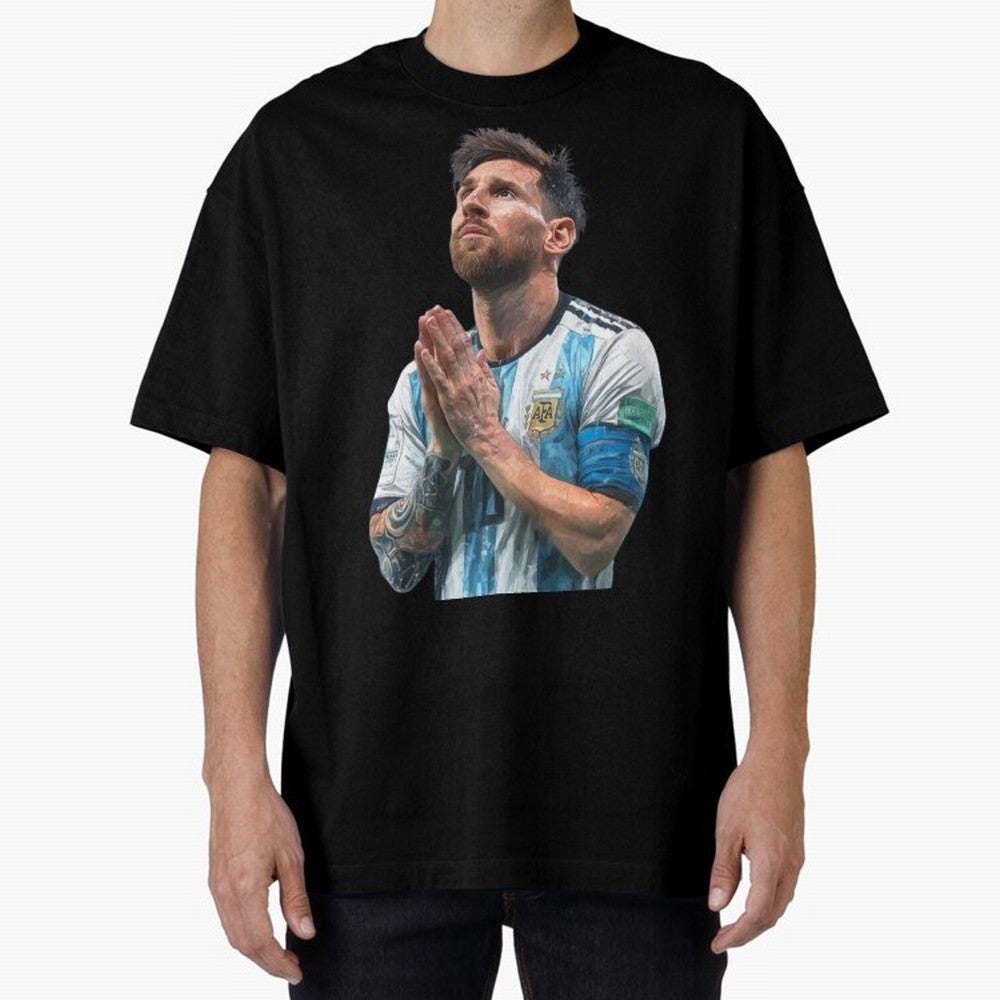 Argentina Messi Football Oversized T-Shirt Stand Proud for FIFA World Cup 2026 for Fans of Neymar and Argentina, Bringing Classic Soccer Heritage, Championship Pressure, Fan Loyalty and International Pride; Ideal for Passionate Fans Who Love
