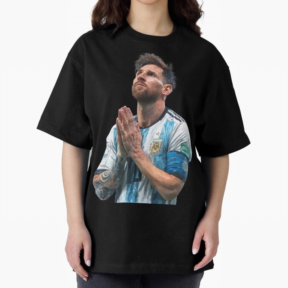 Argentina Messi Football Oversized T-Shirt Stand Proud for FIFA World Cup 2026 for Fans of Neymar and Argentina, Bringing Classic Soccer Heritage, Championship Pressure, Fan Loyalty and International Pride; Ideal for Passionate Fans Who Love