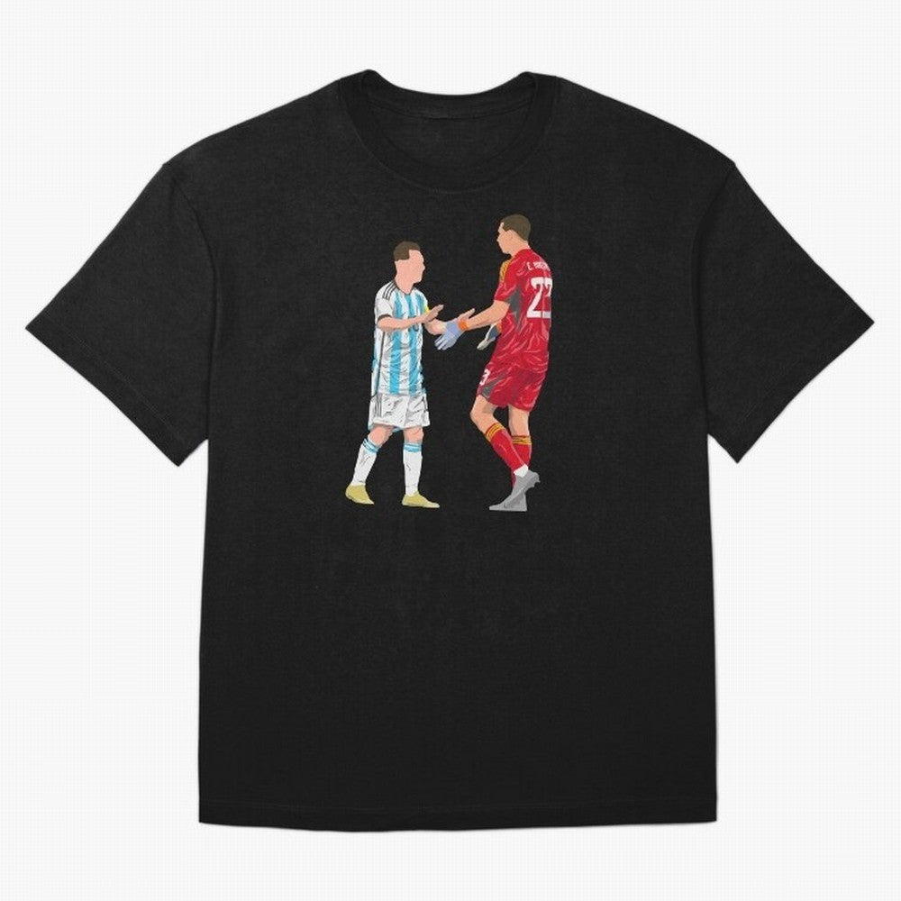 Messi and Martinez Celebrates World Cup 2022 Oversized T-Shirt Celebrate Soccer Greatness during FIFA World Cup 2026 Spirit, Capturing Portugal, Cristiano Ronaldo, Sports Nostalgia, International Competition, Famous Players and Unforgettable