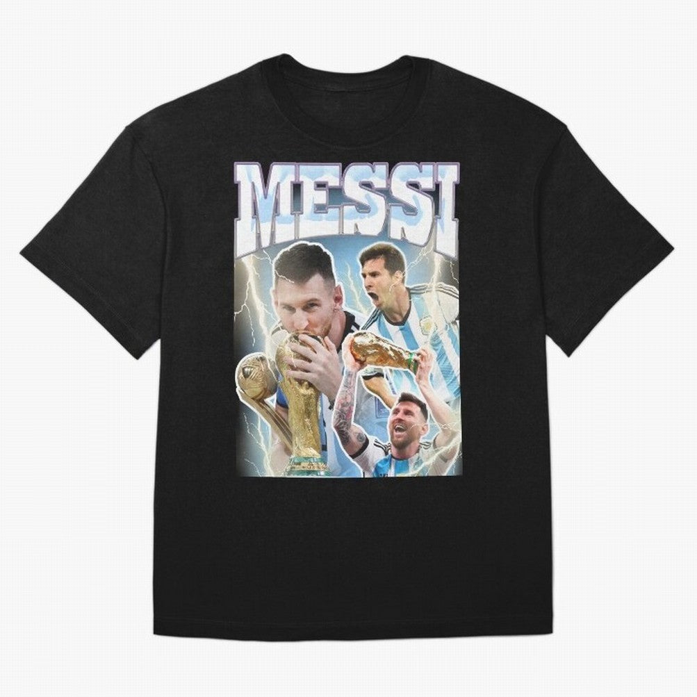 Messi Champion Vintage Retro Design Classic T-Shirt Celebrate the Magic of FIFA World Cup 2026 USA Canada Mexico for Fans of Messi, Neymar and Mbappe and Argentina, Bringing Football Festival Excitement, Trophy Ambitions, Country Rivalries and Star