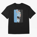Messi World Cup 2022 Oversized T-Shirt Mark Global Football Passion for FIFA World Cup 2026 Group Stage, Connected to Messi, Argentina, Tournament Hype, Historic Matchups, Family Viewing Parties and Global Sports Pride; Great for Watch Parties,