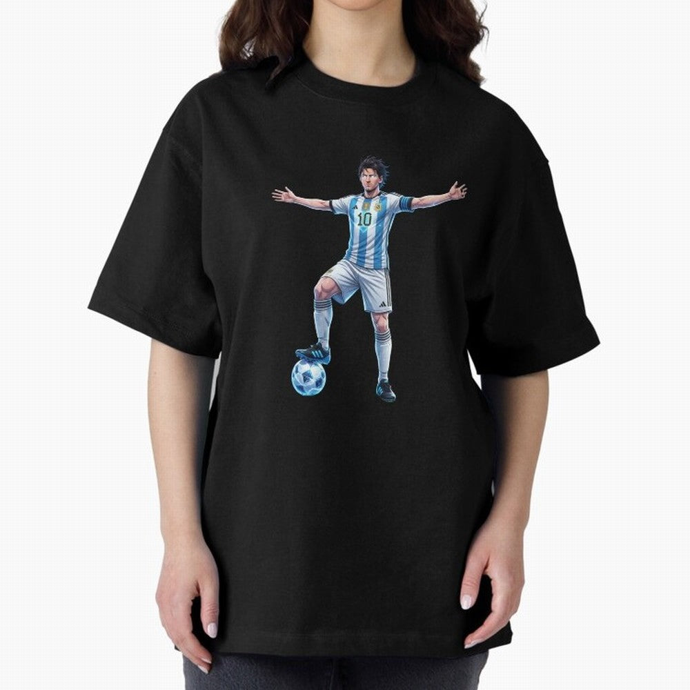 The GOAT | Anime style Classic T-Shirt Celebrate the Next Chapter of FIFA World Cup 2026 USA Canada Mexico Centered on Messi, Neymar and Mbappe, Argentina, France and Brazil Energy, Retro Football Energy, Iconic Rivalries, Trophy Chase Drama and