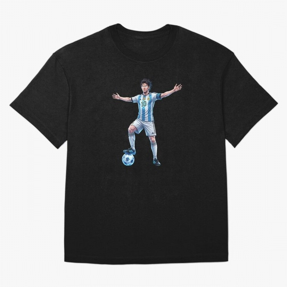 The GOAT | Anime style Classic T-Shirt Celebrate the Next Chapter of FIFA World Cup 2026 USA Canada Mexico Centered on Messi, Neymar and Mbappe, Argentina, France and Brazil Energy, Retro Football Energy, Iconic Rivalries, Trophy Chase Drama and