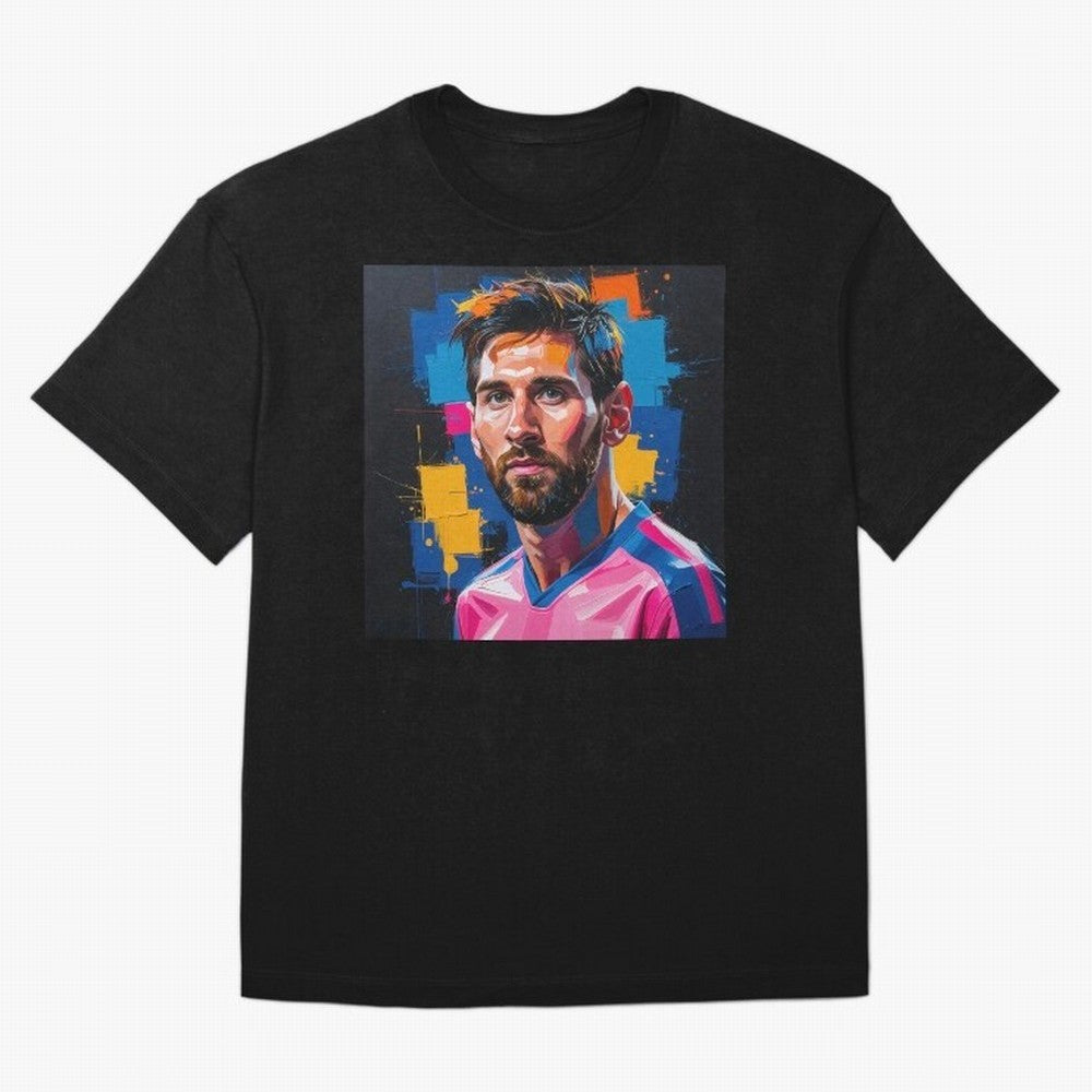 Vibrant Artistic Portrait of Lionel Messi (GOAT) - Digital painting (Version 4) Classic T-Shirt Back Your Heroes with FIFA World Cup 2026 Group Stage for Fans of Cristiano Ronaldo and Germany, Bringing Sports Nostalgia, International Competition,