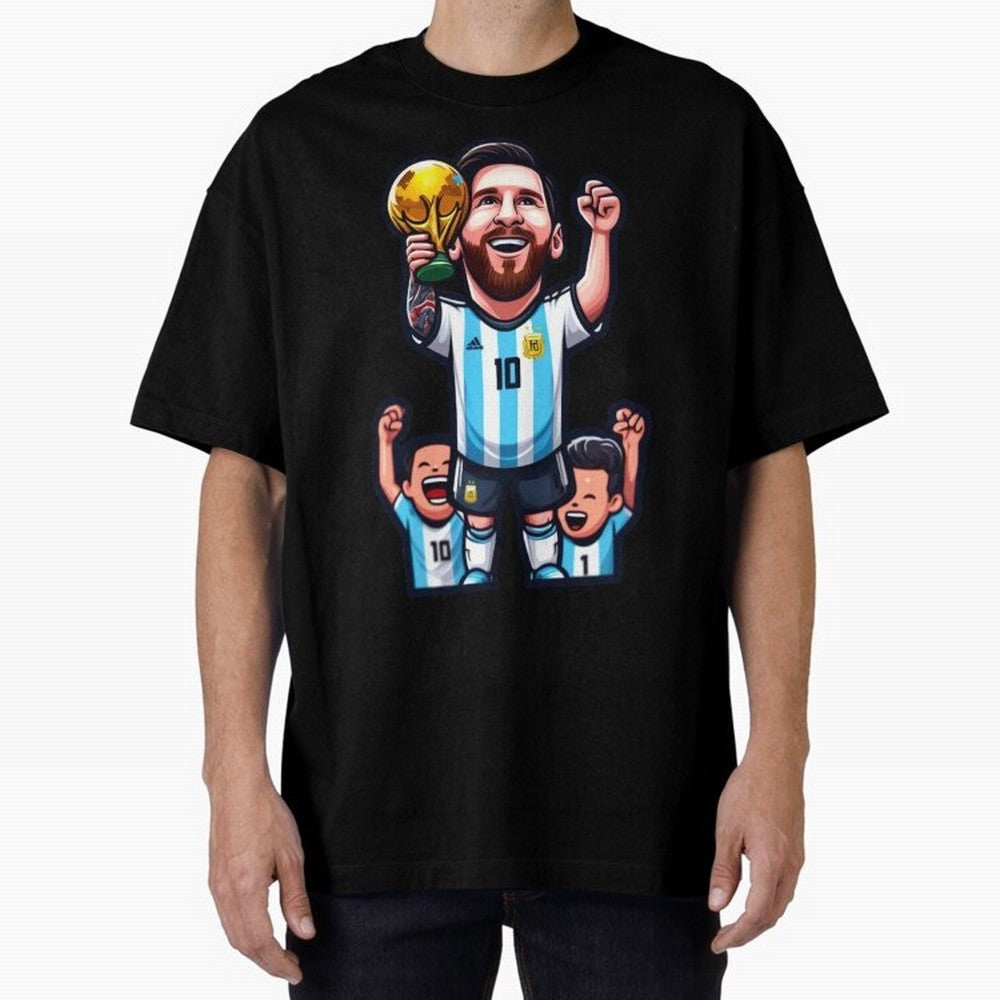Lionel Messi Digital Print on T-Shirt Classic T-Shirt Discover FIFA World Cup 2026 for Fans of Haaland and Argentina, Bringing Global Supporter Spirit, Legendary Goals, National Colors and Tournament Celebration; Ideal for Passionate Fans Who Love