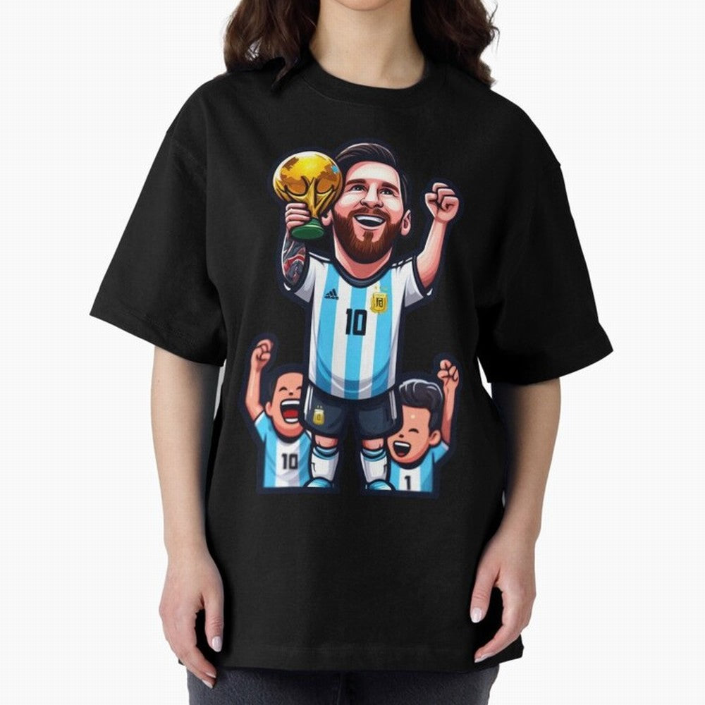 Lionel Messi Digital Print on T-Shirt Classic T-Shirt Discover FIFA World Cup 2026 for Fans of Haaland and Argentina, Bringing Global Supporter Spirit, Legendary Goals, National Colors and Tournament Celebration; Ideal for Passionate Fans Who Love