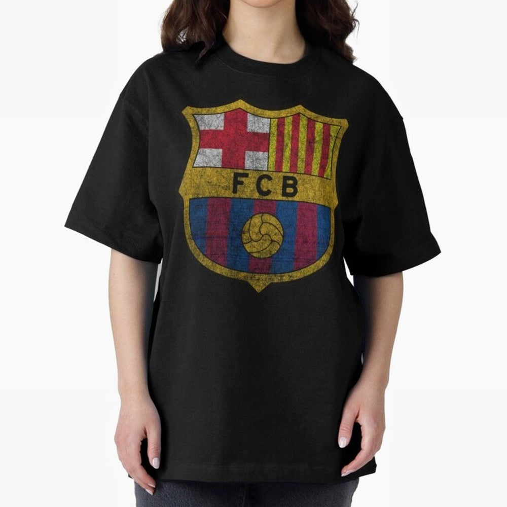fc barcelona Oversized T-Shirt Stand Proud for FIFA World Cup 2026 Group Stage Centered on Messi and Cristiano Ronaldo, England, France and Netherlands Energy, Retro Football Energy, Iconic Rivalries, Trophy Chase Drama and Stadium Atmosphere;