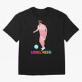 Lionel Messi illustration Oversized T-Shirt Live the Energy of FIFA World Cup 2026 Spirit, Celebrating Brazil, Portugal and Argentina, CR7, Football Passion, Legendary Performances, Festival Vibes and Supporter Community; Ideal for Passionate Fans