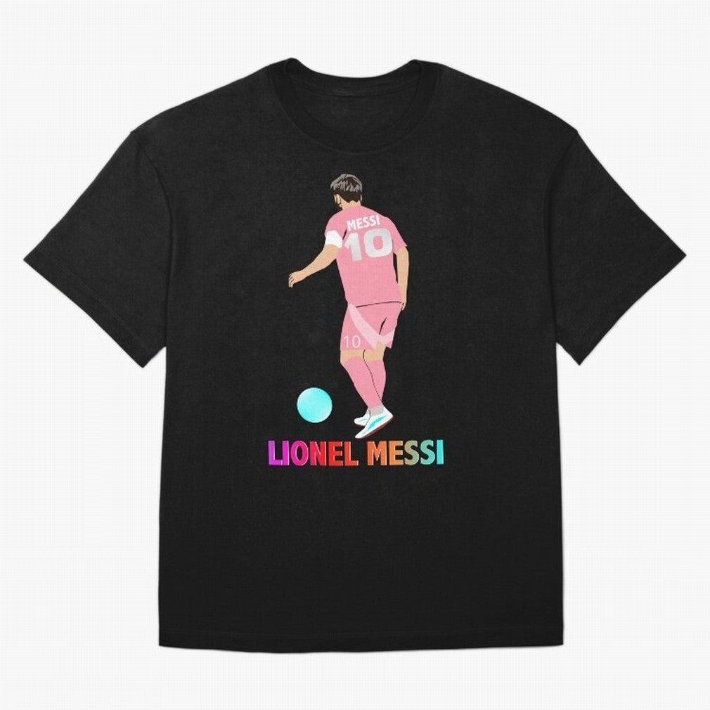 Lionel Messi illustration Oversized T-Shirt Live the Energy of FIFA World Cup 2026 Spirit, Celebrating Brazil, Portugal and Argentina, CR7, Football Passion, Legendary Performances, Festival Vibes and Supporter Community; Ideal for Passionate Fans