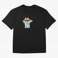 Lionel Messi Argentina Celebration Sticker Oversized T-Shirt Keep Football History Alive during FIFA World Cup 2026 for Fans of Mbappe and France and Portugal, Bringing Football Passion, Legendary Performances, Festival Vibes and Supporter