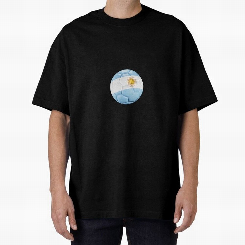 Argentina Soccer Oversized T-Shirt Show Your Love for the FIFA World Cup 2026 Journey through Mbappe Highlights, England, France and Netherlands Pride, Global Supporter Spirit, Legendary Goals, National Colors and Tournament Celebration; Ideal for