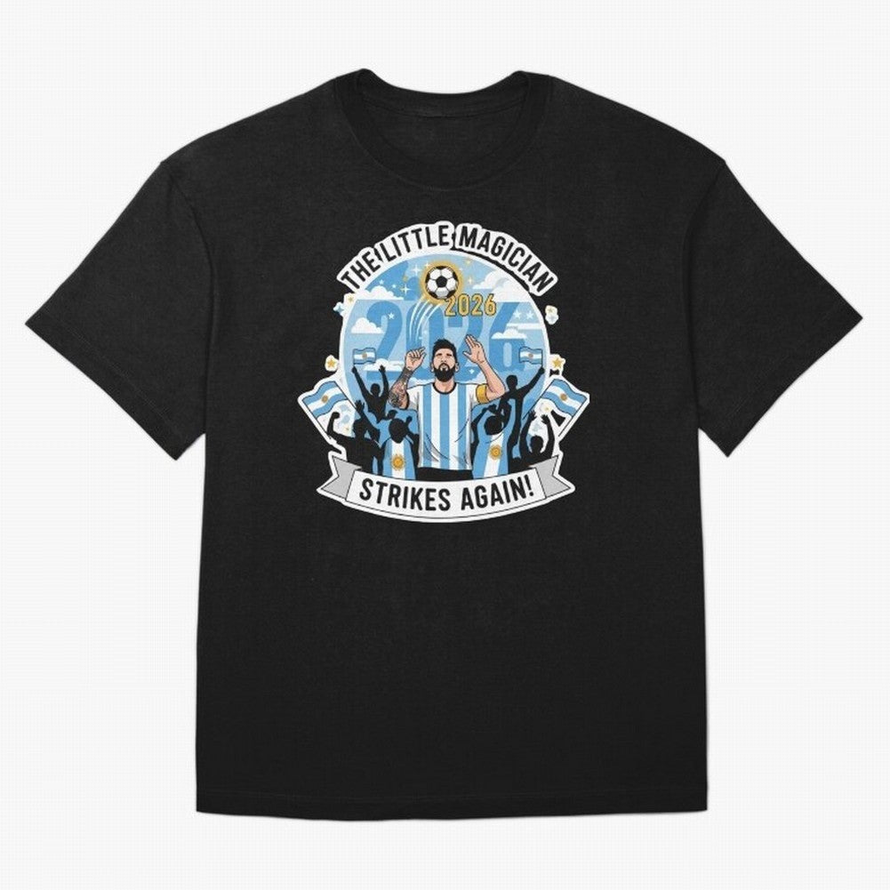 Messi - the little magician strikes again Classic T-Shirt Show Support during FIFA World Cup 2026 USA Canada Mexico Spirit, Made for Brazil, Portugal and Argentina, CR7, Goal Celebration Energy, Supporter Heritage, Football Icons and Worldwide