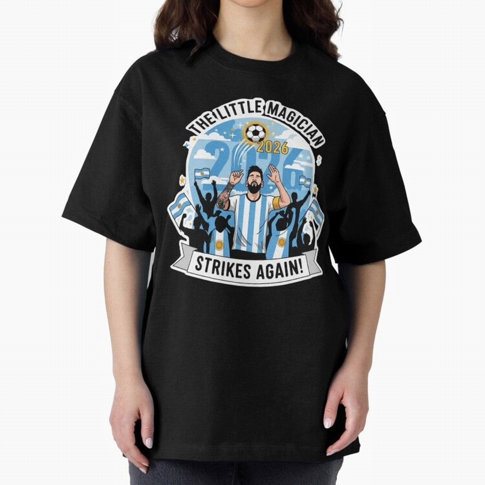 Messi - the little magician strikes again Classic T-Shirt Show Support during FIFA World Cup 2026 USA Canada Mexico Spirit, Made for Brazil, Portugal and Argentina, CR7, Goal Celebration Energy, Supporter Heritage, Football Icons and Worldwide