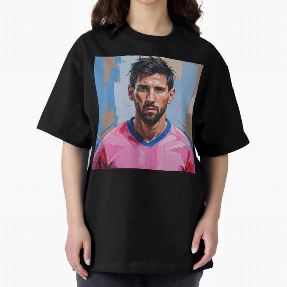 Vibrant Artistic Portrait of Lionel Messi (GOAT) - Digital painting (Version 2) Classic T-Shirt Celebrate the Magic of FIFA World Cup 2026 USA Canada Mexico Featuring Mbappe, England, France and Netherlands Energy, Retro Football Energy, Iconic