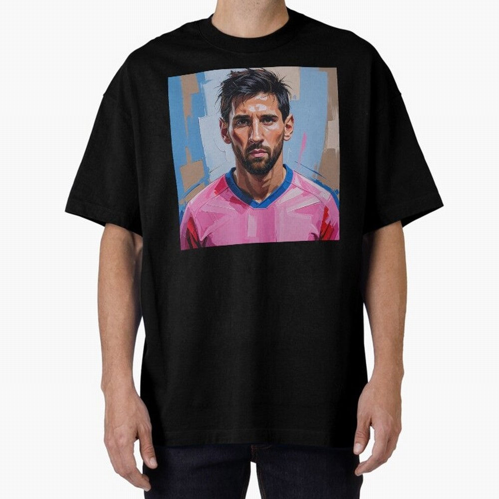 Vibrant Artistic Portrait of Lionel Messi (GOAT) - Digital painting (Version 2) Classic T-Shirt Celebrate the Magic of FIFA World Cup 2026 USA Canada Mexico Featuring Mbappe, England, France and Netherlands Energy, Retro Football Energy, Iconic