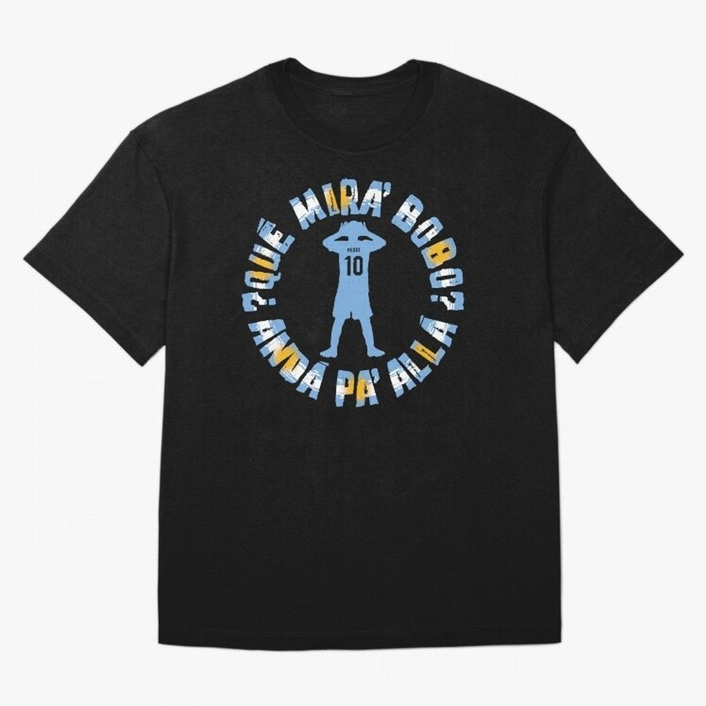Que Mira, Bobo? - Messi Oversized T-Shirt Celebrate FIFA World Cup 2026 Group Stage for Fans of CR7 and Spain and Netherlands, Bringing Stadium Memories, Football Loyalty, International Chants and Championship Tradition; Great for Watch Parties,