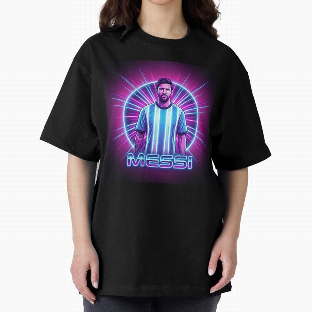 ?Argentina Football Legend Messi Cyberpunk Retro Futurist Design (Version 4) Classic T-Shirt Make Game Day About Global Football Passion for FIFA World Cup 2026 USA Canada Mexico, Highlighting CR7 and Messi, Argentina, Champion Mindset, Group Stage