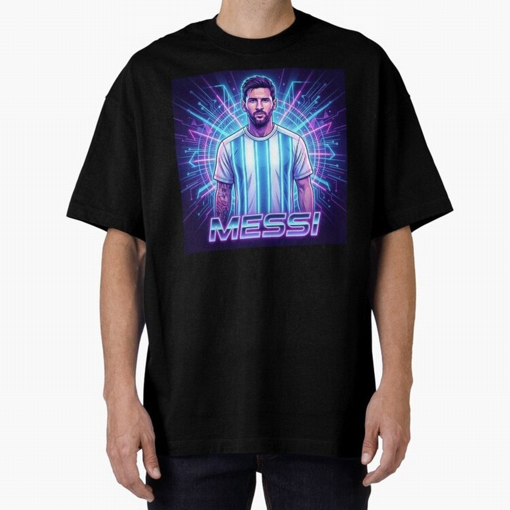 ?Argentina Football Legend Messi Cyberpunk Retro Futurist Design Classic T-Shirt Celebrate the FIFA World Cup 2026 Group Stage Journey through Haaland Highlights, France Pride, Game Day Rituals, Football Legends, Country Pride and the Road to the