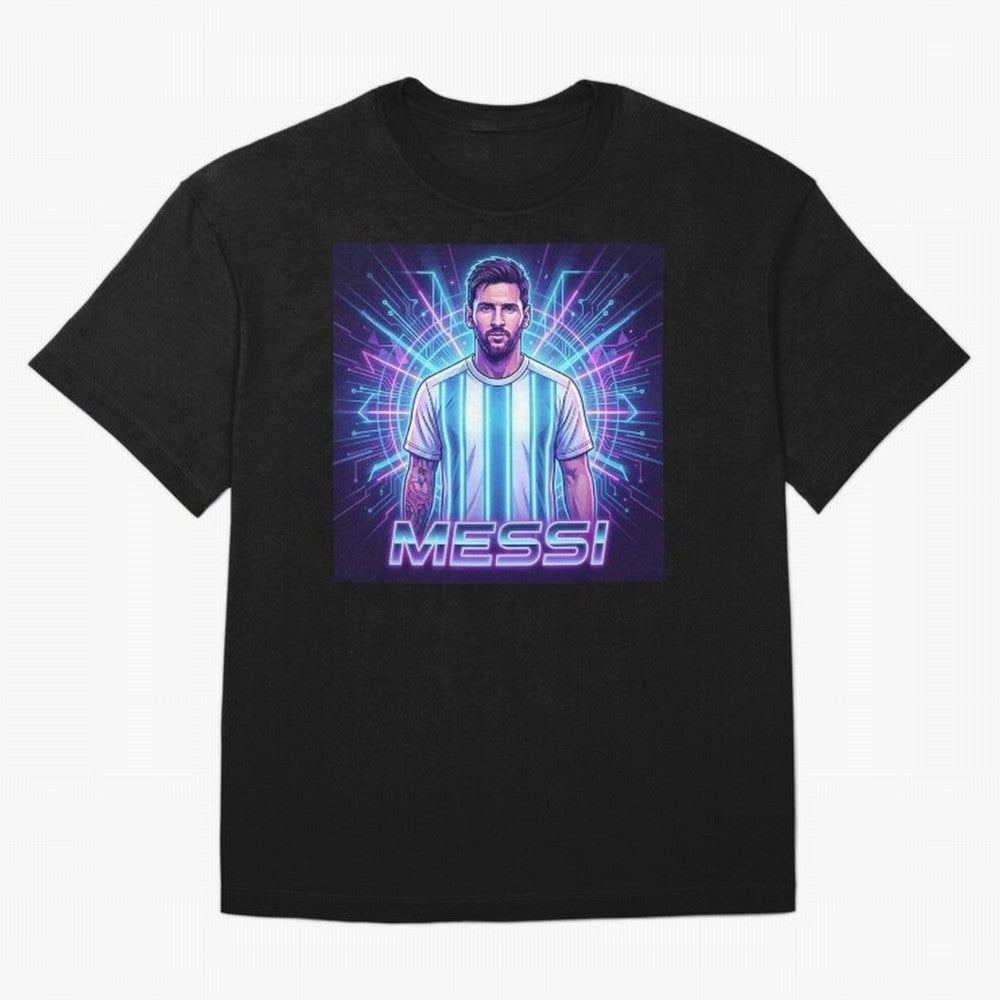 ?Argentina Football Legend Messi Cyberpunk Retro Futurist Design Classic T-Shirt Celebrate the FIFA World Cup 2026 Group Stage Journey through Haaland Highlights, France Pride, Game Day Rituals, Football Legends, Country Pride and the Road to the