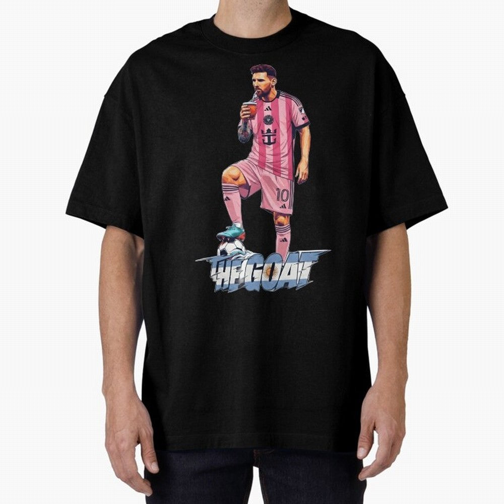 Messi Drawing Style Drinking Mate ¨C The Goat Design - Inter Miami Classic T-Shirt Refresh FIFA World Cup 2026 USA Canada Mexico for Fans of CR7 and Brazil, Bringing Football Passion, Legendary Performances, Festival Vibes and Supporter Community;