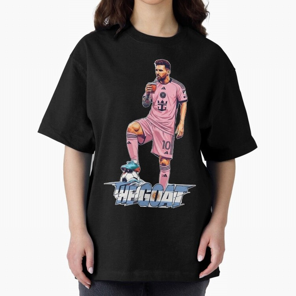 Messi Illustrated Style Drinking Mate ¨C Design by The Goat - Inter Miami Classic T-Shirt Bring FIFA World Cup 2026 USA Canada Mexico for Fans of Mbappe and Brazil, Portugal and Argentina, Bringing Tournament Hype, Historic Matchups, Family Viewing