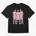 Messi, De Paul and Suarez Inter Miami artistic style ¨C MLS Soccer Oversized T-Shirt Follow the Final Road of Global Football Passion for FIFA World Cup 2026 Group Stage, Featuring Cristiano Ronaldo, Haaland and CR7, Spain, Supporter Pride, Iconic
