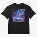 Lionel Messi (GOAT) Hologram in Futuristic Cyberpunk City (Version 3) Classic T-Shirt Show Love for Legendary Goals in Match Day Hype around FIFA World Cup 2026 Group Stage, Messi and Cristiano Ronaldo, England, France and Netherlands, Sports