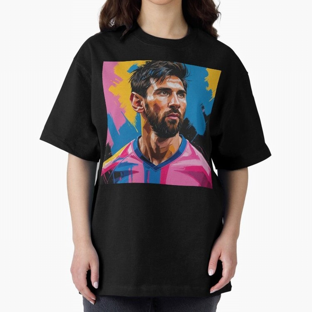 Vibrant Artistic Digital Painting Portrait of Lionel Messi (GOAT) Classic T-Shirt Feel the Roar of Match Day Hype around FIFA World Cup 2026 USA Canada Mexico, Messi, Brazil, Portugal and Argentina, Game Day Rituals, Football Legends, Country Pride