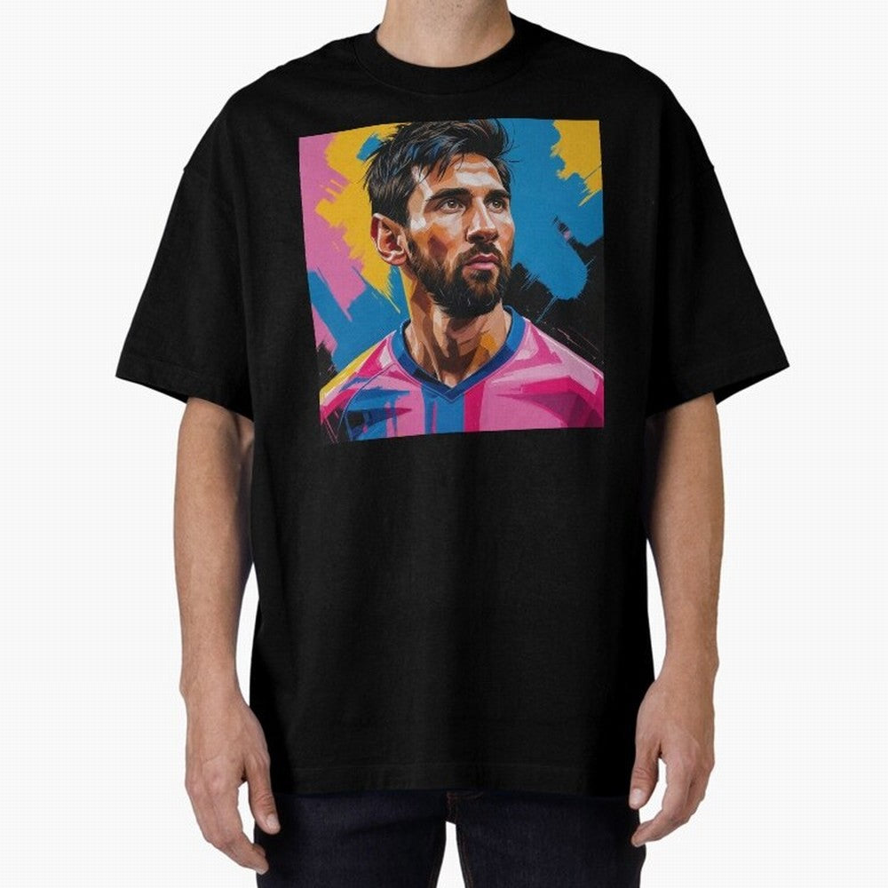 Vibrant Artistic Digital Painting Portrait of Lionel Messi (GOAT) Classic T-Shirt Feel the Roar of Match Day Hype around FIFA World Cup 2026 USA Canada Mexico, Messi, Brazil, Portugal and Argentina, Game Day Rituals, Football Legends, Country Pride